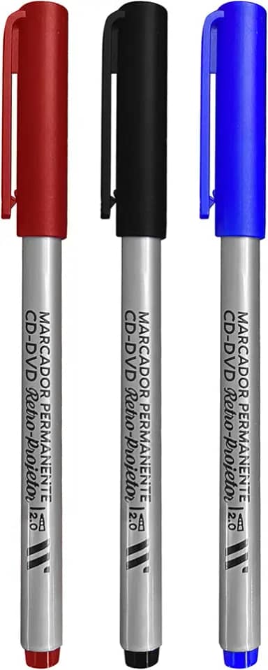 Caneta CD-DVD 2 mm, Newpen, Marcador, 3 Unidades, Multicor