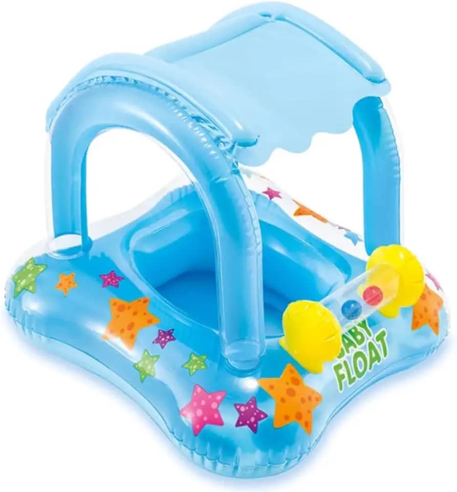 Boia Bote Infantil Com Cobertura Baby Piscina Praia Crianças Inflável Premium.