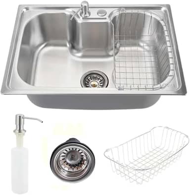 Cuba para Cozinha Aço Inox 304 Gourmet com Acessórios 60X42