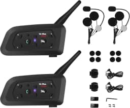 Intercomunicador para Capacete de Motocicleta(2 Unidades), Comunicador Capacete Moto, para Sistema de Comunicação para Esqui, Motocross