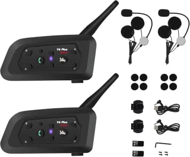 Intercomunicador para Capacete de Motocicleta(2 Unidades), Comunicador Capacete Moto, para Sistema de Comunicação para Esqui, Motocross