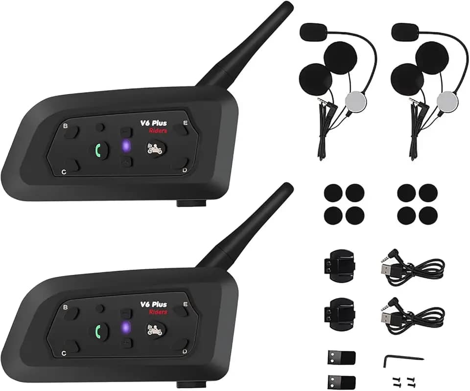 Intercomunicador para Capacete de Motocicleta(2 Unidades), Comunicador Capacete Moto, para Sistema de Comunicação para Esqui, Motocross
