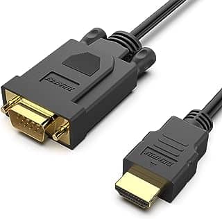 BENFEI Cabo HDMI para VGA de 3 metros, cabo unidirecional HDMI (fonte) para VGA (tela) (macho para macho), compatível com computador, desktop, laptop, PC, monitor, projetor, HDTV, Raspberry Pi, Roku,