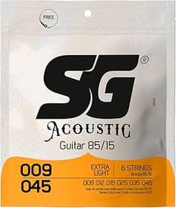 Encordoamento 009 SG Aço Bronze 85 15 para Violão