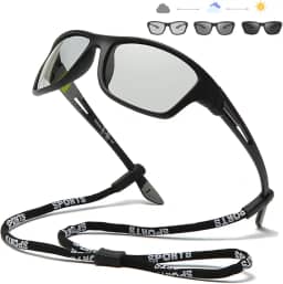 HCYCFY Óculos de sol fotocromáticos polarizados para homens e mulheres, proteção UV, ciclismo, condução, esportes