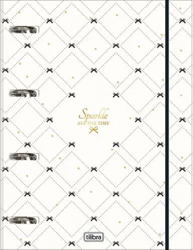 Tilibra - Caderno Argolado Cartonado Universitário com Elástico West Village 48 Folhas