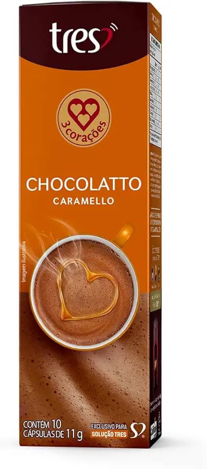3 Corações Cápsula Chocolatto Caramelo TRES - 10 unidades