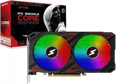 Placa De Vídeo SuperFrame AMD Radeon RX 6600LE Core, RGB, 8GB, GDDR6, FSR, Ray Tracing, Preto, SF-GC-CRAM66008GD
