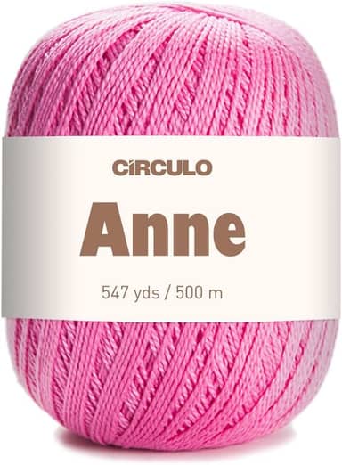 Anne fios 100% algodão em 10 cores em 547 jardas reg. 8 Adequado para agulhas de 1,75 mm e gancho de crochê de 3 mm a 3,5 mm para tecelagem. Ótimo uso para projetos de costura, artes e artesanato, 1