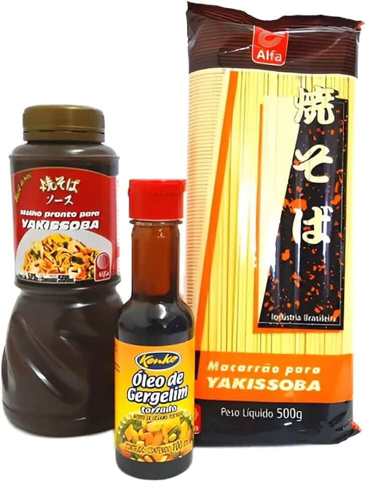 Kit Yakissoba (macarrão, Molho E Óleo De Gergelim)