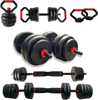 Kit Halteres Musculação Kettlebell 6 em 1 Peso 20kg Academia Odin Fit