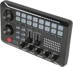 Mixer de Áudio F998 - Mini Mesa de Som Profissional com Bluetooth, Redução de Ruído, Efeitos de Voz e Equalizador para Lives, Podcast e Home Studio