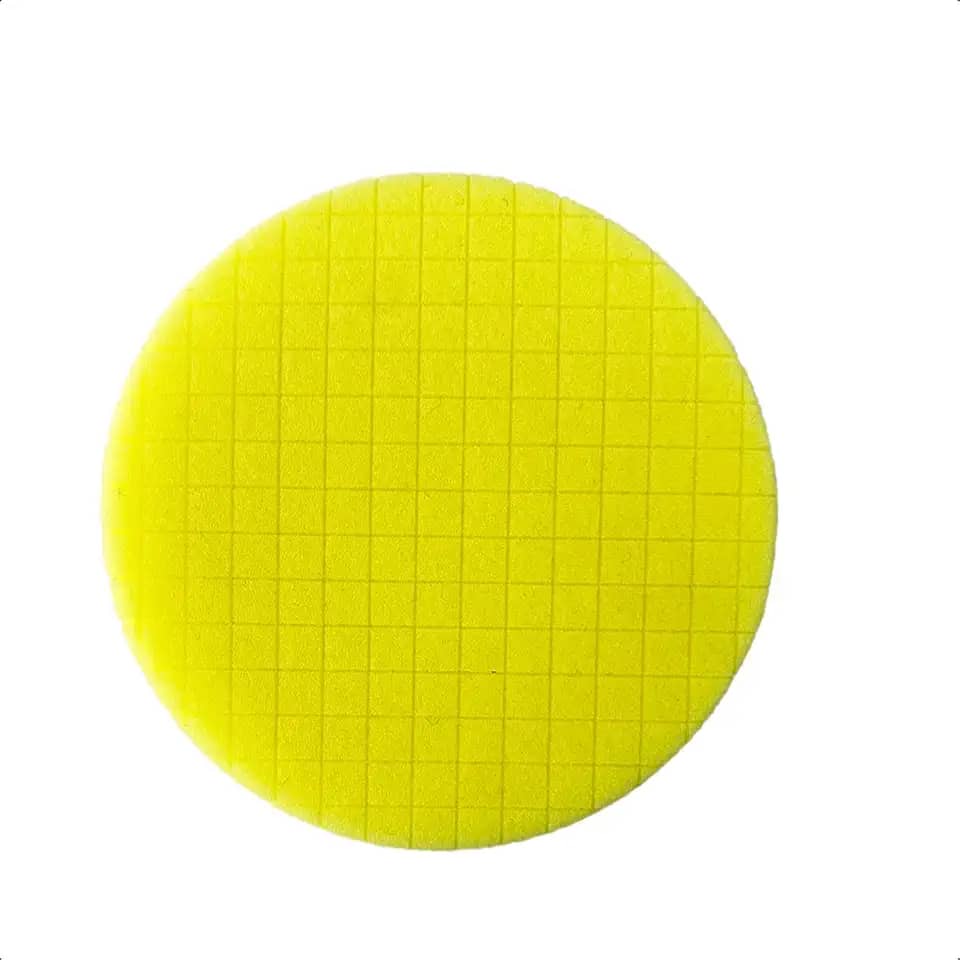 Boina Square Espuma 5” Amarela Corte Médio – Polimento Automotivo Precisão, Acesso Angular com Design Square, Remoção de Marcas e Acabamento Uniforme - Sigma Tools
