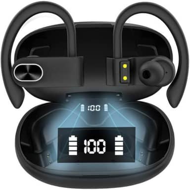 Fone De Ouvido Bluetooth Sem Fio Esportivo Anti Queda – Bateria 45h De Reprodução Com Microfone Compatível Com iPhone Samsung Xiaomi Motorola Celular Android Ios Academia Corrida [VALUANCE]