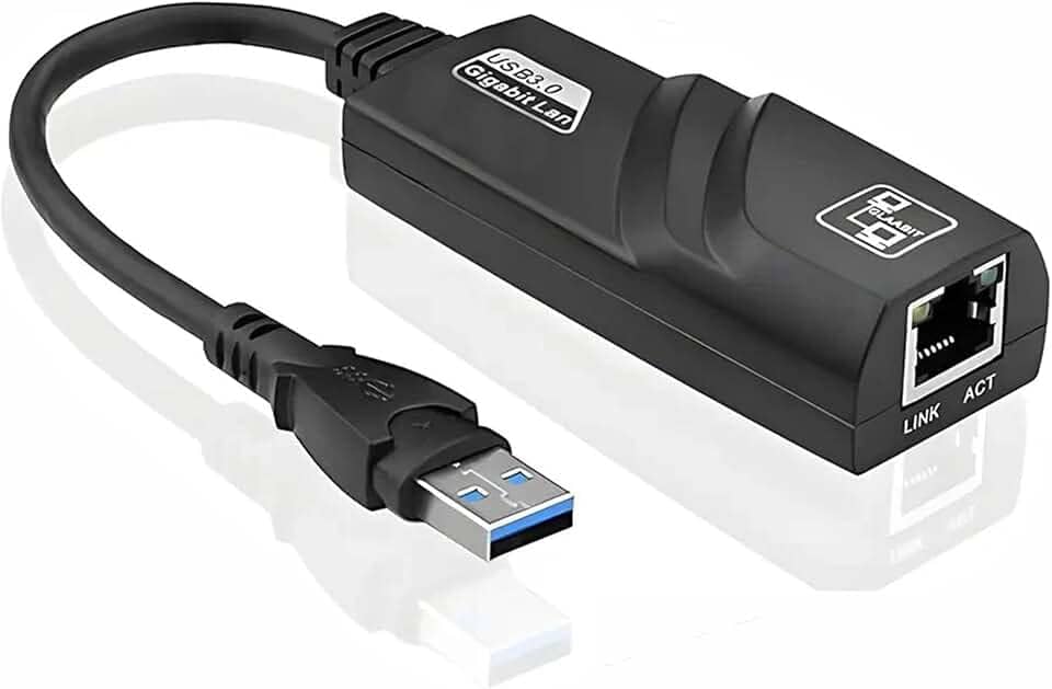 Adaptador de Rede USB 3.0 Gigabit Lan Ethernet RJ45 Placa de Rede Externa 10/100/1000mbps Desktop, Notebook, Macbook (USB 3.0)