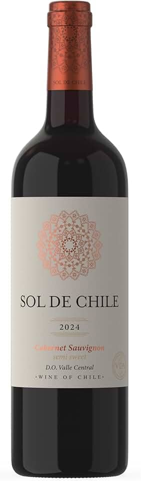 Vinho Tinto Suave Chileno Sol de Chile Cabernet Sauvignon 750ml