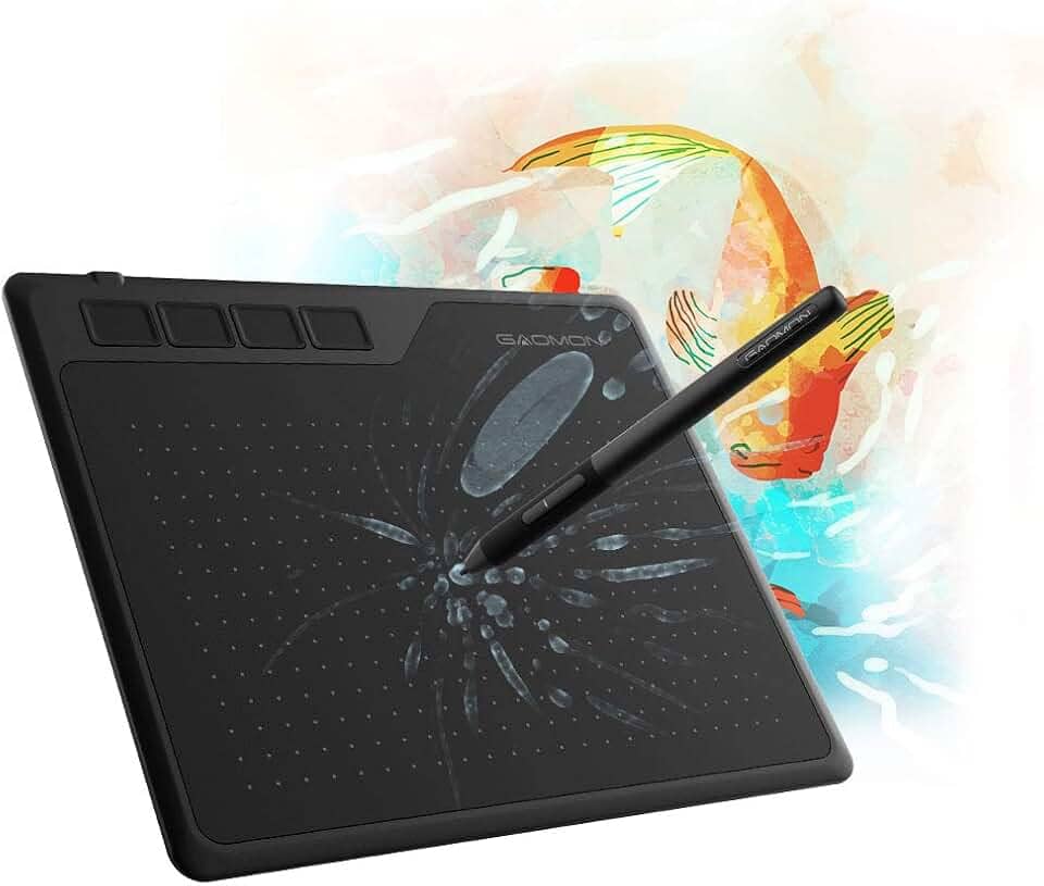 GAOMON Mesa Digitalizadora Tablet gráfico S620 15 x 10 polegadas com caneta passiva 8192 4 teclas expressas para desenho digital e OSU e ensino online - para Mac Windows Andorid OS