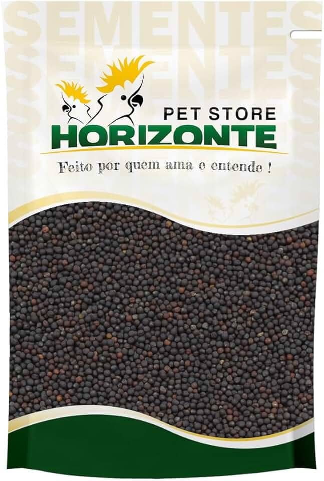 Colza Pacote de 5kg - Horizonte Pet Store - Semente 100% Pura e Limpa para Pássaros Canários Periquitos