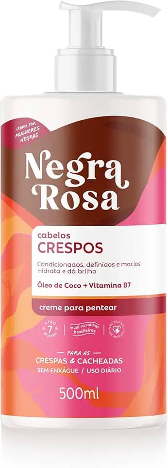 Creme para Pentear Crespos Negra Rosa Definição e Maciez 500ml