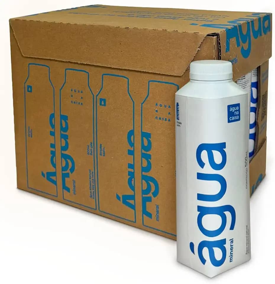 Água na Caixa 500ml | Pack com 12 unidades | Água Mineral sem gás | Tetrapak | Embalagem reutilizável, 100% Reciclável, 88% renovável, carbono neutro / Sustentável