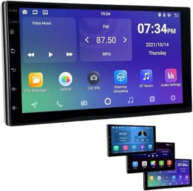 KIt Central Multimídia Automotivo 7 polegadas Full Touch Mp5 Universal CarPlay Android IOS Auto Espelhamento SEM FIO 4 X 60W.