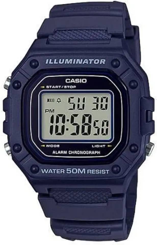 Relógio de Pulso Masculino Casio Digital Azul Standard W218H2AVDF