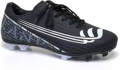 Chuteira de Campo Preta Blank Star Cano Baixo com Solado Costurado Original