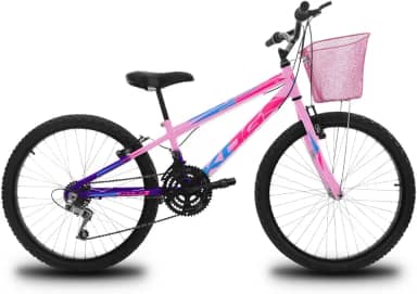 Bicicleta Infantil Aro 24 KOG Feminina 18V Cestinha
