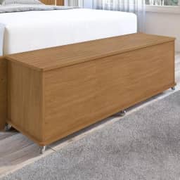 Baú Banco Mdf/mdp com Rodízios Luca Cedro