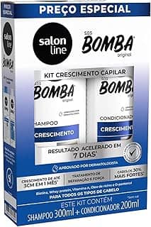 Salon Line, Kit Shampoo e Condicionador, S.O.S Bomba, Crescimento - Todos os Tipos de Cabelos, 2 Unidades