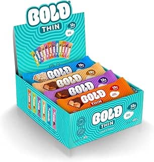 Barra de Proteína BOLD Snacks Thin Mista (12g de Proteína) - Caixa com 12 unidades