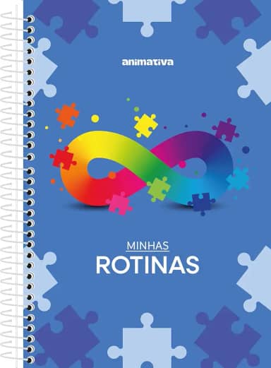 Caderno Espiral Minhas Rotinas 176 folhas ANIMAMENTE - Planner e Caderno para Pessoas Neurodivergentes, Foco e Produtividade