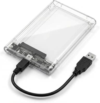 Case Para HD/SSD 2,5” USB 2.0 – Transforme Seu HD de Notebook em Armazenamento Externo Portátil, Plug & Play, Suporte Até 1000GB, Alta Durabilidade e Proteção
