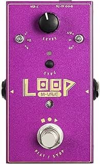 M-vave Pedal de Guitarra Looper Loop-II: 3 Loops com Gravação de Até 11 Minutos, Controle de Velocidade 3 Níveis, Exportação USB, Compacto e Portátil para Músicos Profissionais