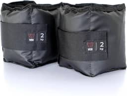 Par Caneleira Tornozeleira de Peso 2 kg WON Preto Fitness Academia Musculação Treino