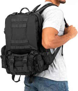 55L Mochila Masculina Mochila Grande para Acampamento Destacável