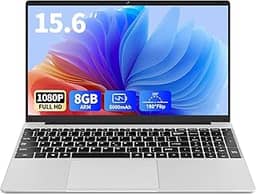 Laptop escolar de 15,6 polegadas, compatível com laptop Windows 11 para empresas, 8 GB de RAM 256 GB SSD, Intel N4000, tela FHD 1920 x 1080, MS Office, WiFi, BT4, 2 x USB3.0, bateria de longa duração