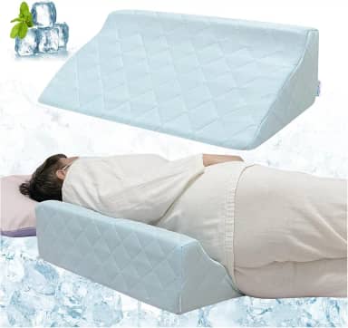 NEPPT Travesseiro de cunha para idosos, dormindo lateral, pós-cirurgia, anabela, alívio de pressão, almofada inclinada para pacientes, posicionamento na cama, adultos, almofadas triangulares para