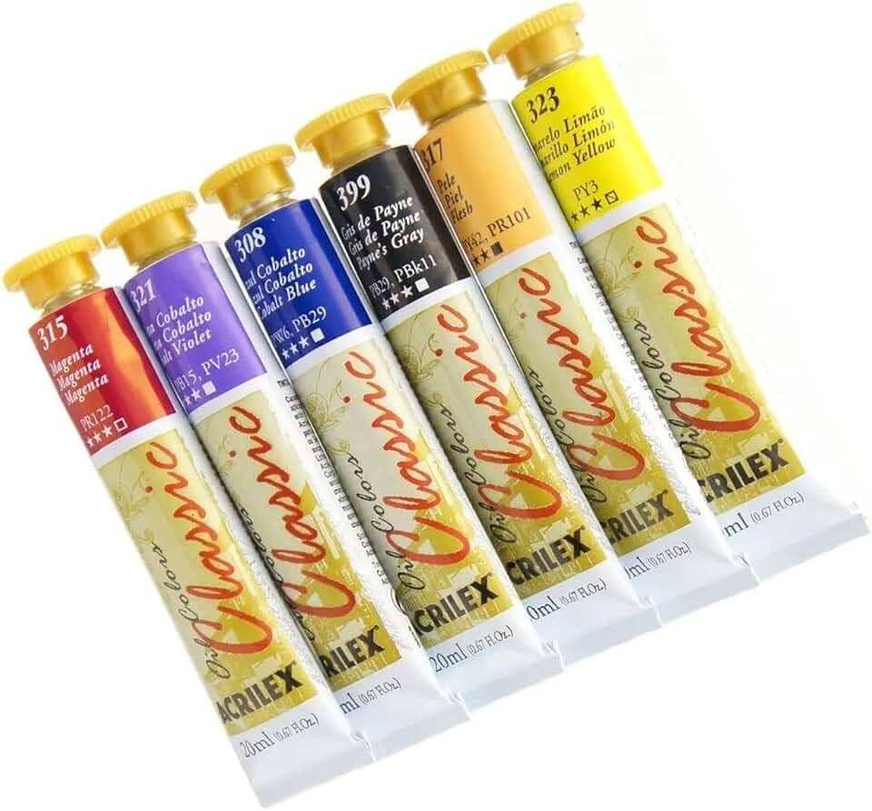 Kit 24 Tinta Oleo Acrilex Escolha As Cores