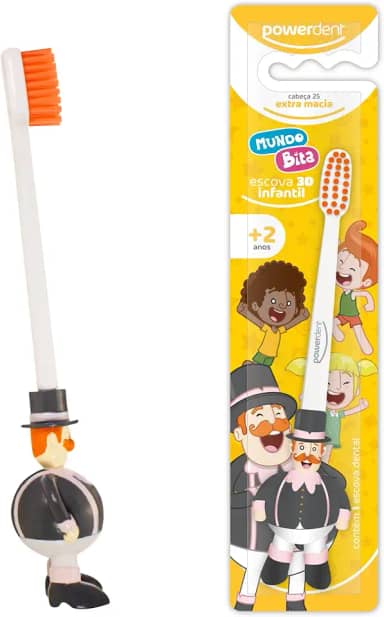 Powerdent Escova De Dentes Infantil Mundo Bita 3D