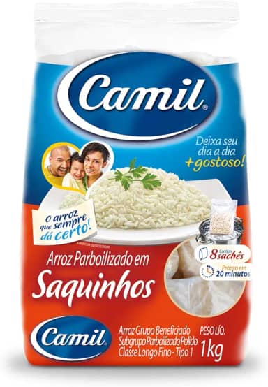 Arroz Parboilizado em Saquinhos Camil Pct 8x125g