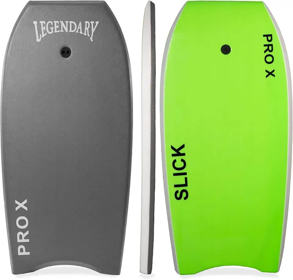 Prancha de bodyboard para praia com parte inferior rígida, boogie boards para crianças e adultos, lendário Pro X selado a quente com núcleo EPS, coleira