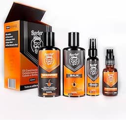 Kit Barba Completo Balm, Tônico Crescimento, Shampoo e Óleo Perfumado