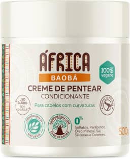 Ápice Creme de Pentear África Baobá | Hidratação, Definição e Proteção Térmica para Cabelos Cacheados, Crespos e Ondulados | 500g