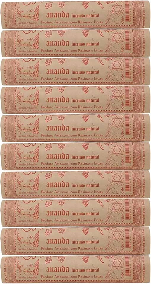 Incenso Ananda Natural Limpeza 10 Caixas com 9 Varetas cor:Preto