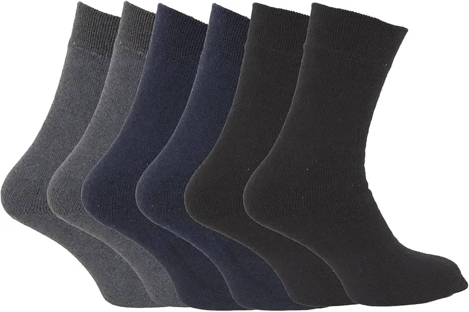 Kit 6 Pares Meia Social Masculino, Cano Médio, Confortavél, Respiravel