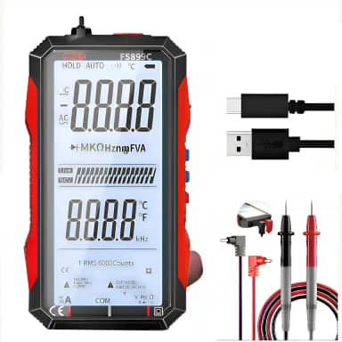 Multímetro Digital,multímetro Digital Automotivo,com Iluminação Bip Profissional Portátil,6000 Contagem Digital Visor Lcd Portátil,multímetro Inteligente Para Medição E Tensão