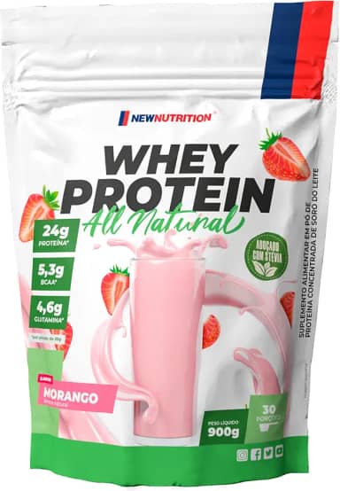 All Natural - Whey Protein 900g | Adoçado com Stevia