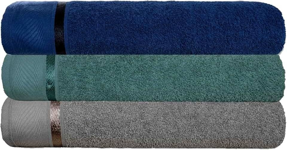 Kit 3 Toalhas Banhao Gigante Glamour 500g - Super Macia