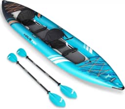 ANNTU Caiaque Inflável Para 2 Pessoas, Caiaque Tandem Leve E Durável, Caiaques Infláveis Para Adultos - Liberte A Alegria De Remar Em Tandem Em Rios, Lagos E Águas Costeiras